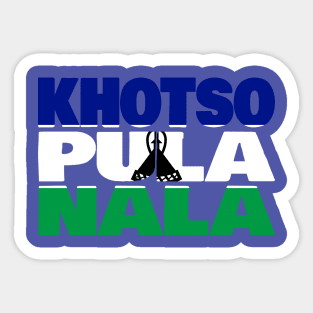 Lesotho Motto Flag Sticker